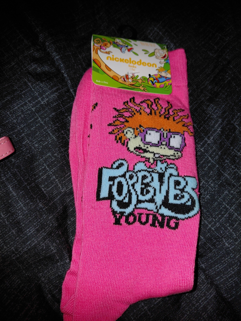 Nickelodeon Pink Rugrats Character Crew Socks